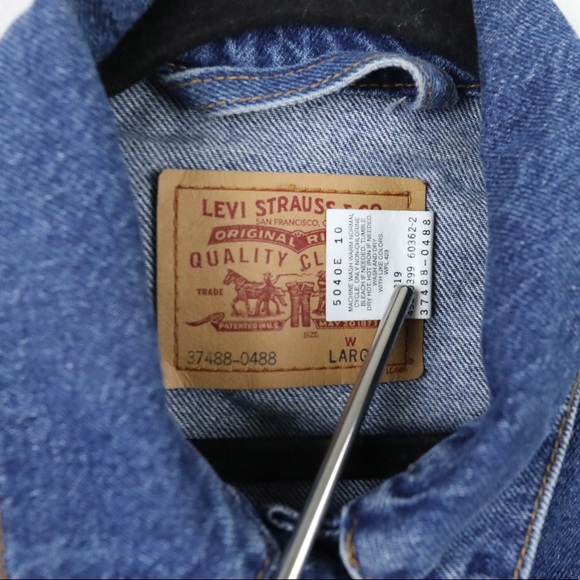Levis Button Up Denim Vest Jean Jacket - Picture 2 of 4